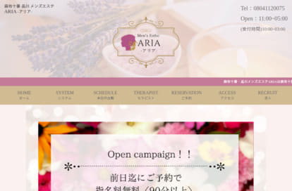 品川 メンズエステ ARIA～アリア～ オフィシャルサイト